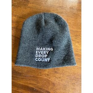 Apollo USA Charcoal Gray Beanie Making Every Drop Count Embroidered Knit Hat